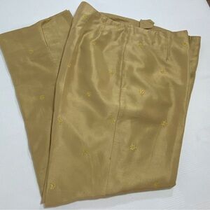 Susan Bristol Gold Silk Pants